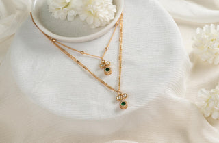 Pendant Modern Wear - Gold Misha Polki Pendant by Putstyle