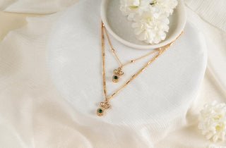 Pendant Modern Wear - Gold Misha Polki Pendant by Putstyle