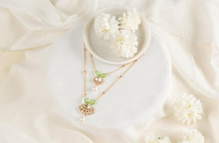 Necklace Tiered Wear - Gold Rumani Polki Necklace by Putstyle