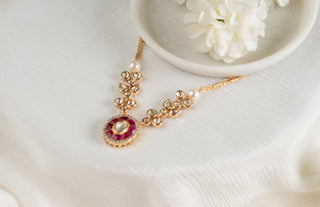 Necklace Polki Wear - Gold Gloria Polki Necklace by Putstyle