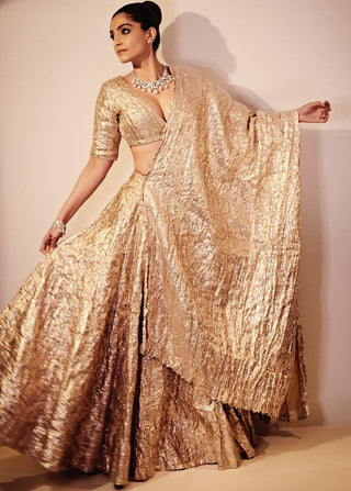 Silver raabta lehenga set