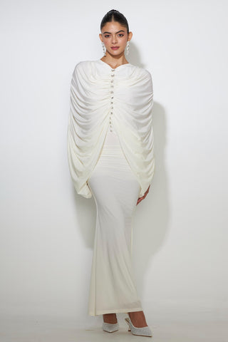 Dress Regal Wear - Yellow Alexa Draped gown by self-cntrd