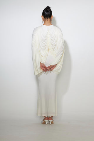 Dress Regal Wear - Yellow Alexa Draped gown by self-cntrd