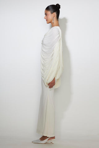 Dress Regal Wear - Yellow Alexa Draped gown by self-cntrd