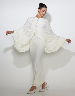 Dress Regal Wear - Yellow Alexa Draped gown by self-cntrd