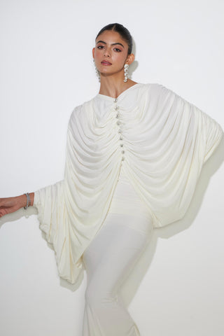 Dress Regal Wear - Yellow Alexa Draped gown by self-cntrd