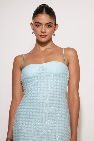 Dress Glamour Wear - Blue Amelia Dress by self-cntrd