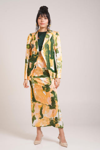 Multicolor Chaya Ceri Blazer Set – Daytime Affair Chic Blazer Set by Advait