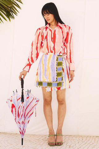 Multicolor spectrum art zip Shirt