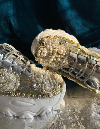 Ivory pearl crown royal shoes