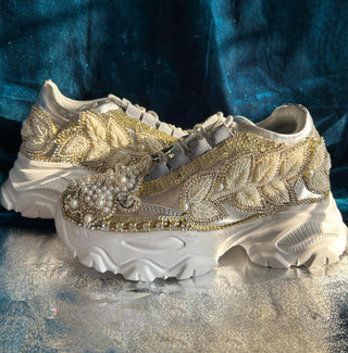 Ivory pearl crown royal shoes