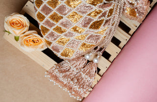 Pink cruzado pearl bag