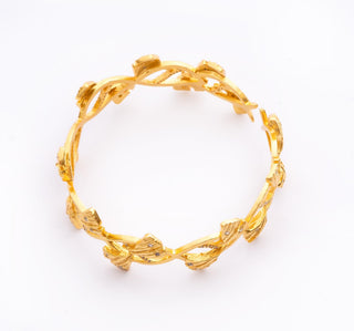 Bracelet Contemporary Wear - Gold Ginkgo Leaf Twisted by Putstyle