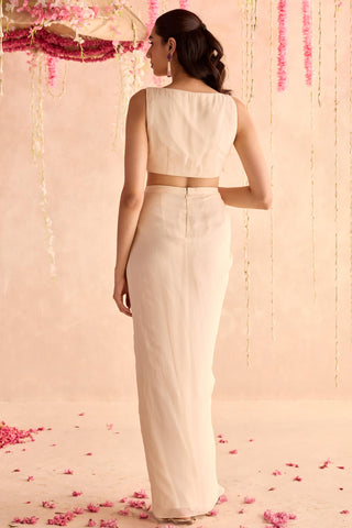 Ivory daffodil under bloom skirt set