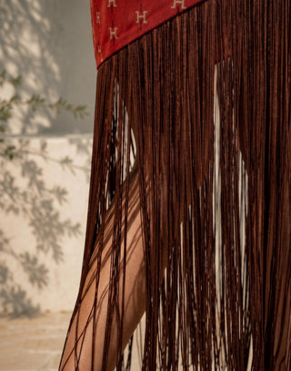 Co-Ord Set for Stylish Occasions – Brown Dancing Fringe by Nautanky