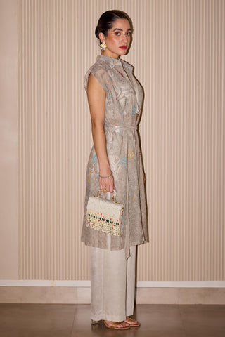 Trench Coat Set for Contemporary Wear – Ivory Art Deco by Twenty Nine