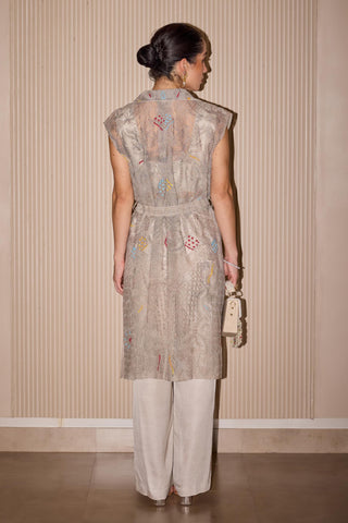 Trench Coat Set for Contemporary Wear – Ivory Art Deco by Twenty Nine