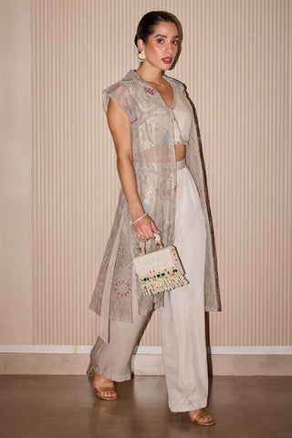 Trench Coat Set for Contemporary Wear – Ivory Art Deco by Twenty Nine