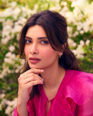 Pink nooreh ever after jacket saree set