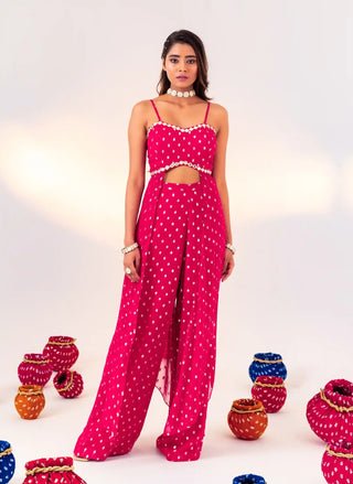 Rani pink blouse and straight pants