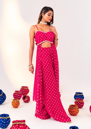 Rani pink blouse and straight pants