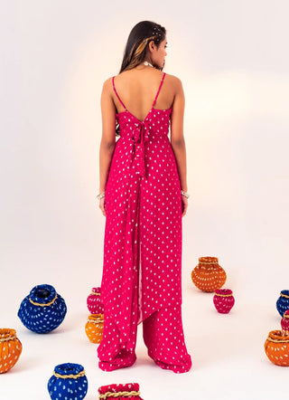 Rani pink blouse and straight pants