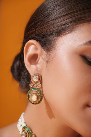 Choker Set Indian Wedding - Green Statement Jewelry by Zevar by Geeta