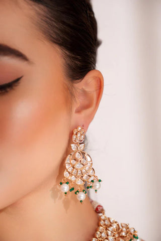 Necklace Set for Festive – Gold Zovika Kundan Necklace Set by Zevar by Geeta