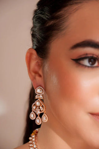 Necklace Set for Festive – Gold Avenya Kundan Necklace Set by Zevar by Geeta