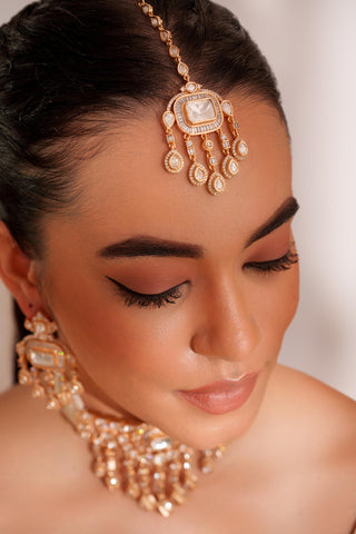 Choker Set for Festive Wear – Gold Ihita Kundan by Zevar by Geeta