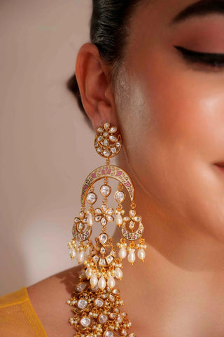 Necklace Set for Festive – Gold Tanishi Kundan Long by Zevar by Geeta