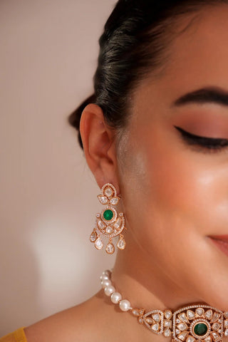 Choker Set For Festive – Green Sindoori Kundan by Zevar by Geeta