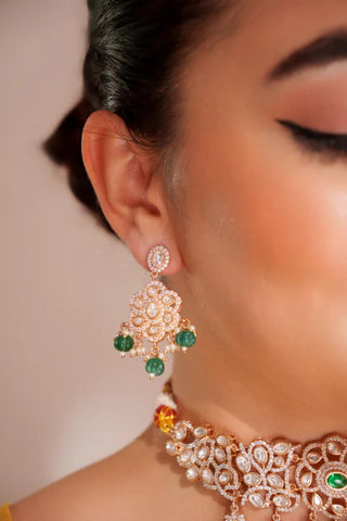 Choker Set For Festive – Green Maithili Kundan by Zevar by Geeta