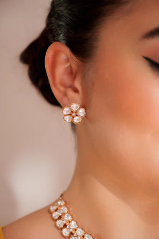 Necklace Set for Festive – Gold Zunaira Kundan Necklace Set by Zevar by Geeta