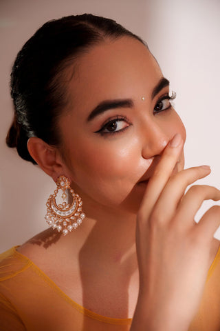 Earrings for Festive – Gold Yashi Kundan Earrings by Zevar by Geeta