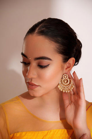 Earrings for Festive – Gold Urmi Kundan Earrings by Zevar by Geeta