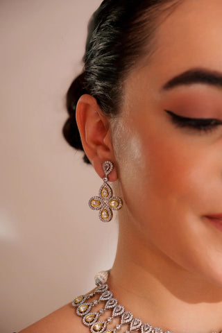 Necklace Set for Festive – White Liana Kundan by Zevar by Geeta