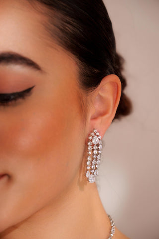 White amaya diamond necklace set