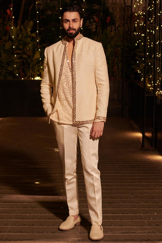 Ivory open hitch short jacket set