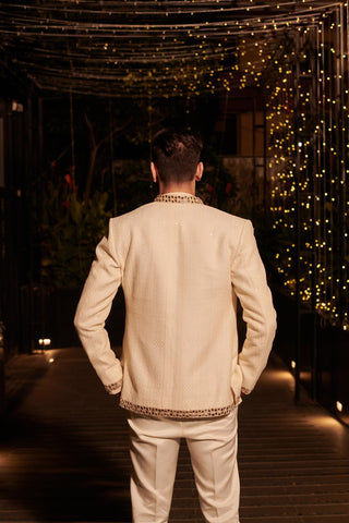 Ivory open hitch short jacket set