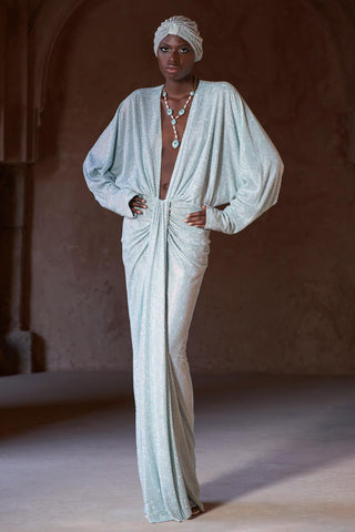 Green taleemah seher gown