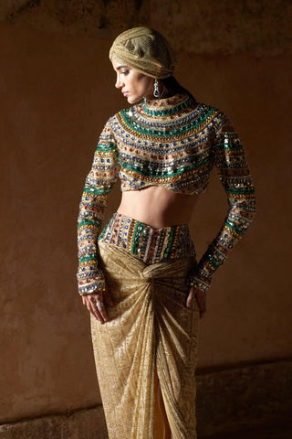 Gold pharaoh's finery seher co-ord set
