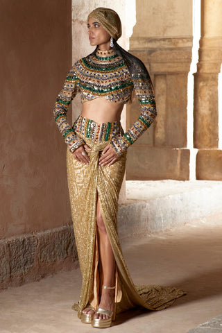 Gold pharaoh's finery seher co-ord set