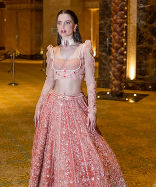 Peach me perfect lehenga set