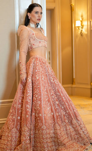 Peach me perfect lehenga set
