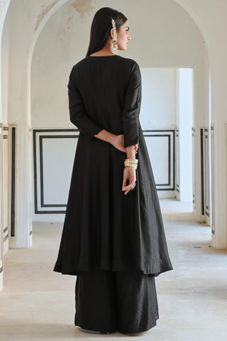 Black rahi anarkali and palazzo