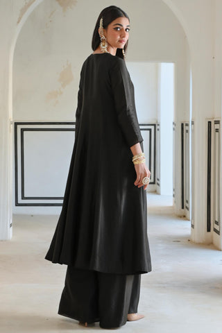 Black rahi anarkali and palazzo