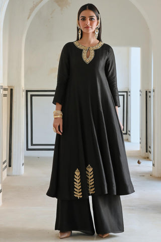 Black rahi anarkali and palazzo