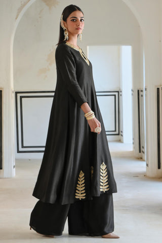 Black rahi anarkali and palazzo