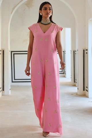 Baby pink rahi loose jumpsuit